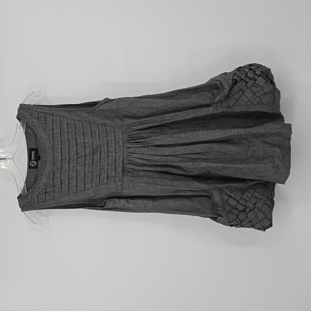 Sretsis Grey Pleated Sleeveless Mini Dress Women's Size 4